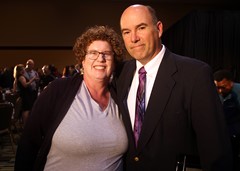 Jeff Hodges (North Alabama) with Shelly Poe (Auburn).